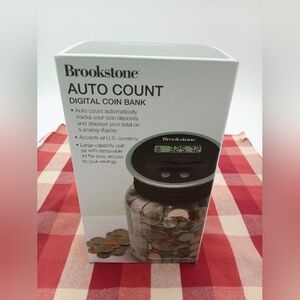 Brookstone Digital Coin Counting Bank NIB
